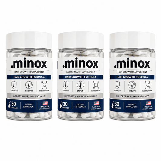 Kit de Vitamina Capilar .minox com 3 potes de 30 cápsulas, total de 90 cápsulas